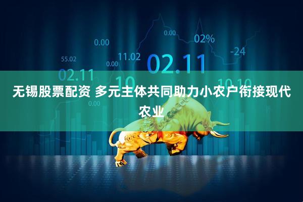 无锡股票配资 多元主体共同助力小农户衔接现代农业