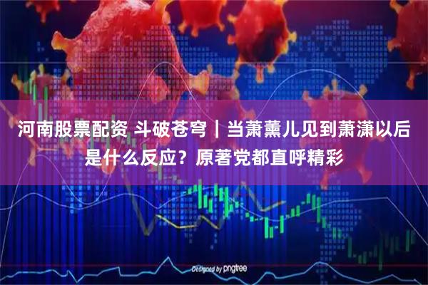 河南股票配资 斗破苍穹｜当萧薰儿见到萧潇以后是什么反应？原著党都直呼精彩